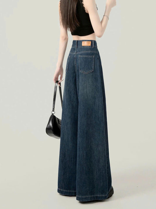 Quần Jeans Suông Ống Đứng Cạp Cao 2 Khuy Túi Cách Điệu Thời Trang ED46 cho phong cách hiện đại