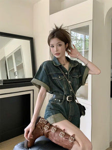 Bộ Jumpsuit Nữ ED40 Phong Cách Trẻ Trung Năng Động Thiết Kế Thời Trang Độc Đáo Phù Hợp Mọi Hoạt Động Tự Tin Có Kèm Đai Lưng