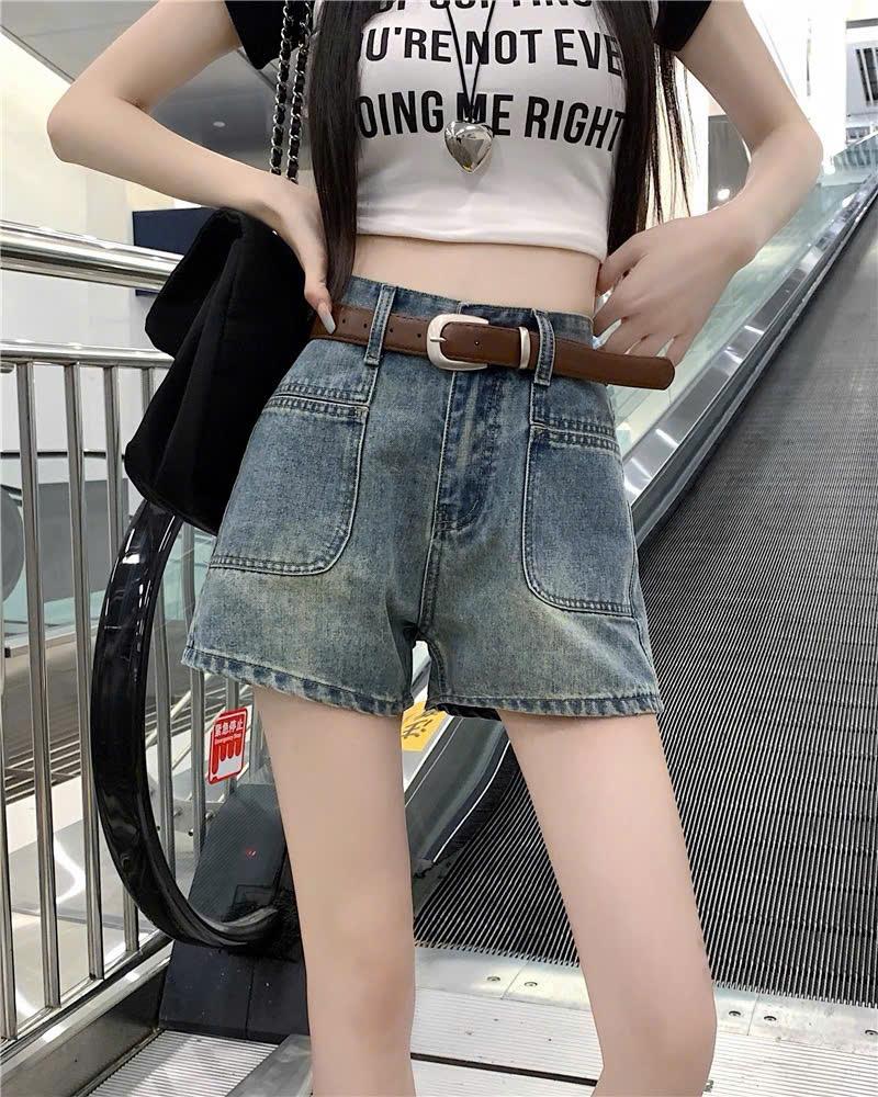Quần short jean nữ cạp cao phối túi ED12 kiểu dáng thời trang và tiện lợi