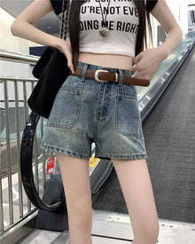 Quần short jean nữ cạp cao phối túi ED12 kiểu dáng thời trang và tiện lợi