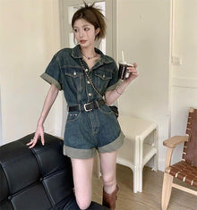 Bộ Jumpsuit Nữ ED40 Phong Cách Trẻ Trung Năng Động Thiết Kế Thời Trang Độc Đáo Phù Hợp Mọi Hoạt Động Tự Tin Có Kèm Đai Lưng