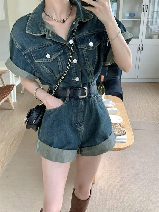 Bộ Jumpsuit Nữ ED40 Phong Cách Trẻ Trung Năng Động Thiết Kế Thời Trang Độc Đáo Phù Hợp Mọi Hoạt Động Tự Tin Có Kèm Đai Lưng