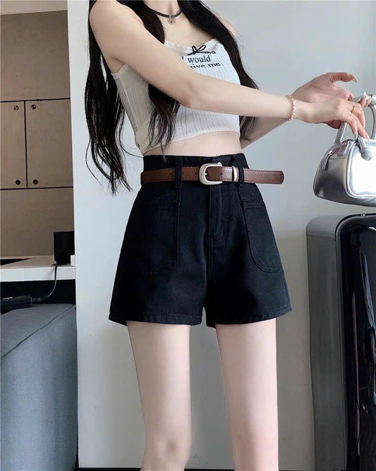 Quần short jean nữ cạp cao phối túi ED12 kiểu dáng thời trang và tiện lợi
